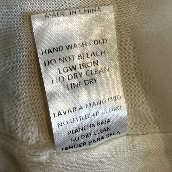 Mable Gingham Midi Skirt Beige Cream Pockets Cottagecore Size Large - Picture 7 of 7